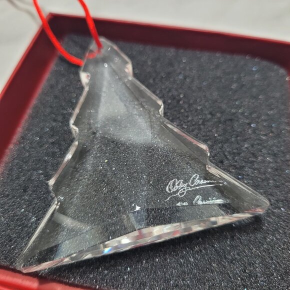 Oleg Cassini Signed Crystal Tree Ornament Exclusive Empire City Casino Yonkers - Picture 6 of 10